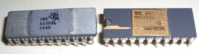 The 4Kx1bit Texas Instruments TMS 4030 dynamic RAM memory chip